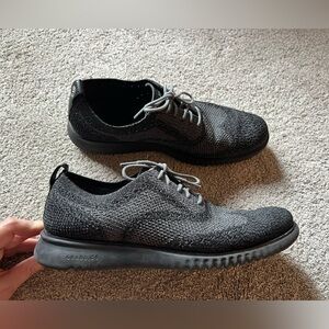 Cole Haan ZeroGrand Stitchlite Sz 11 Shoes Wingtip Oxford 2.0 Black Gray C27563